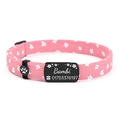 BAMBI Personalisiertes Katzenhalsband mit Magnetverschluss