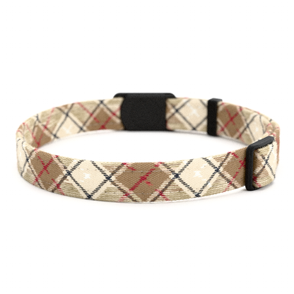 Katzenhalsband "Bernd" Tartan Braun