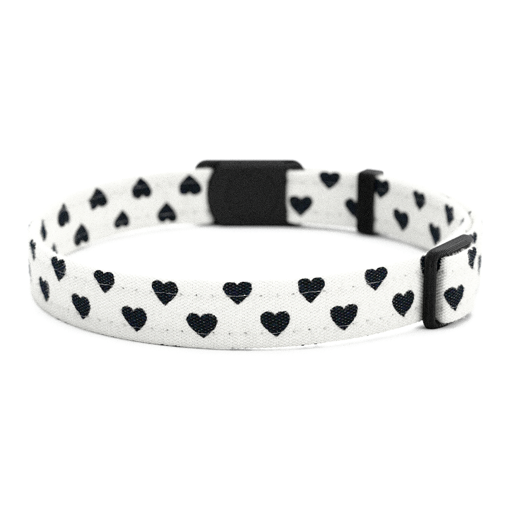 Katzenhalsband "Bonny" Schwarze Herzen