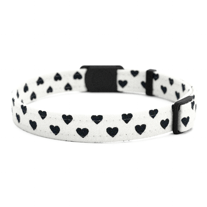 Katzenhalsband "Bonny" Schwarze Herzen