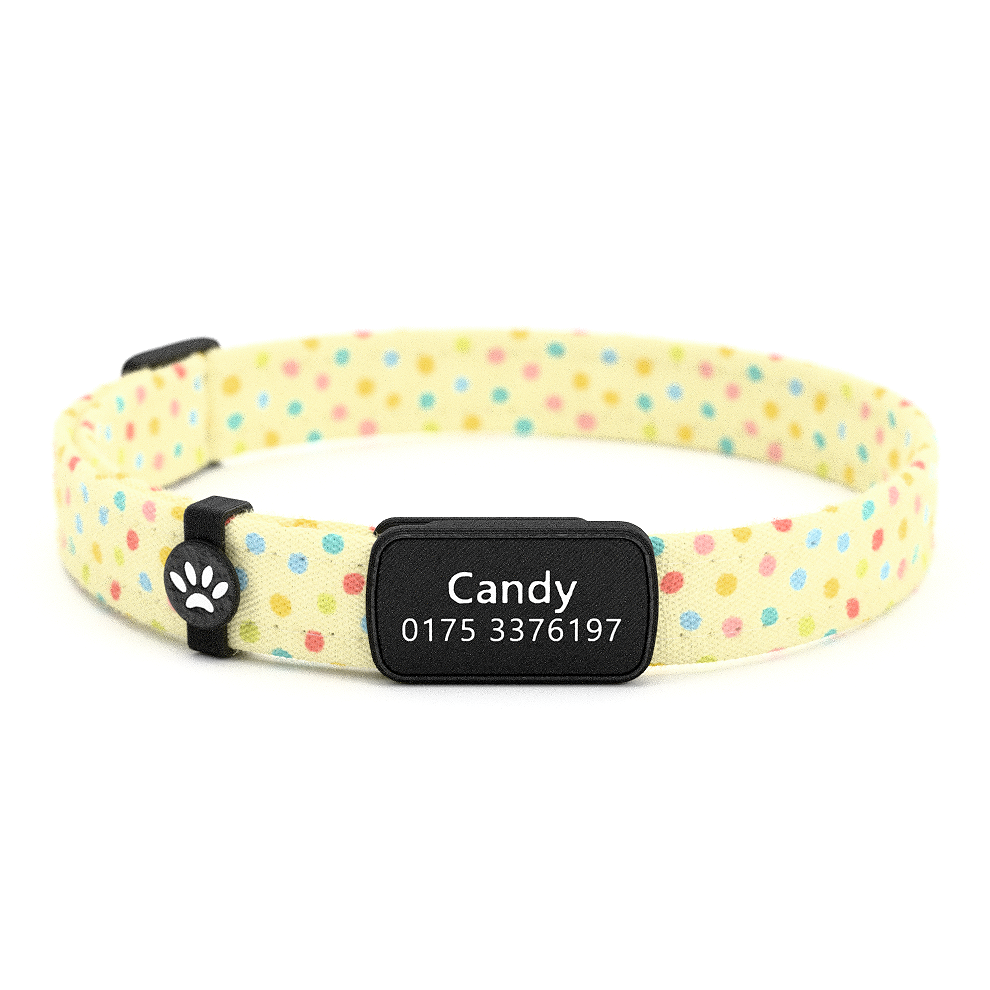 Katzenhalsband "Candy" Bunte Punkte