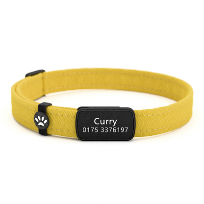 Katzenhalsband "Curry" Senfgelb Uni