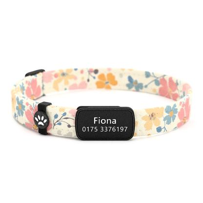 Katzenhalsband "Fiona" Pastel Blumen