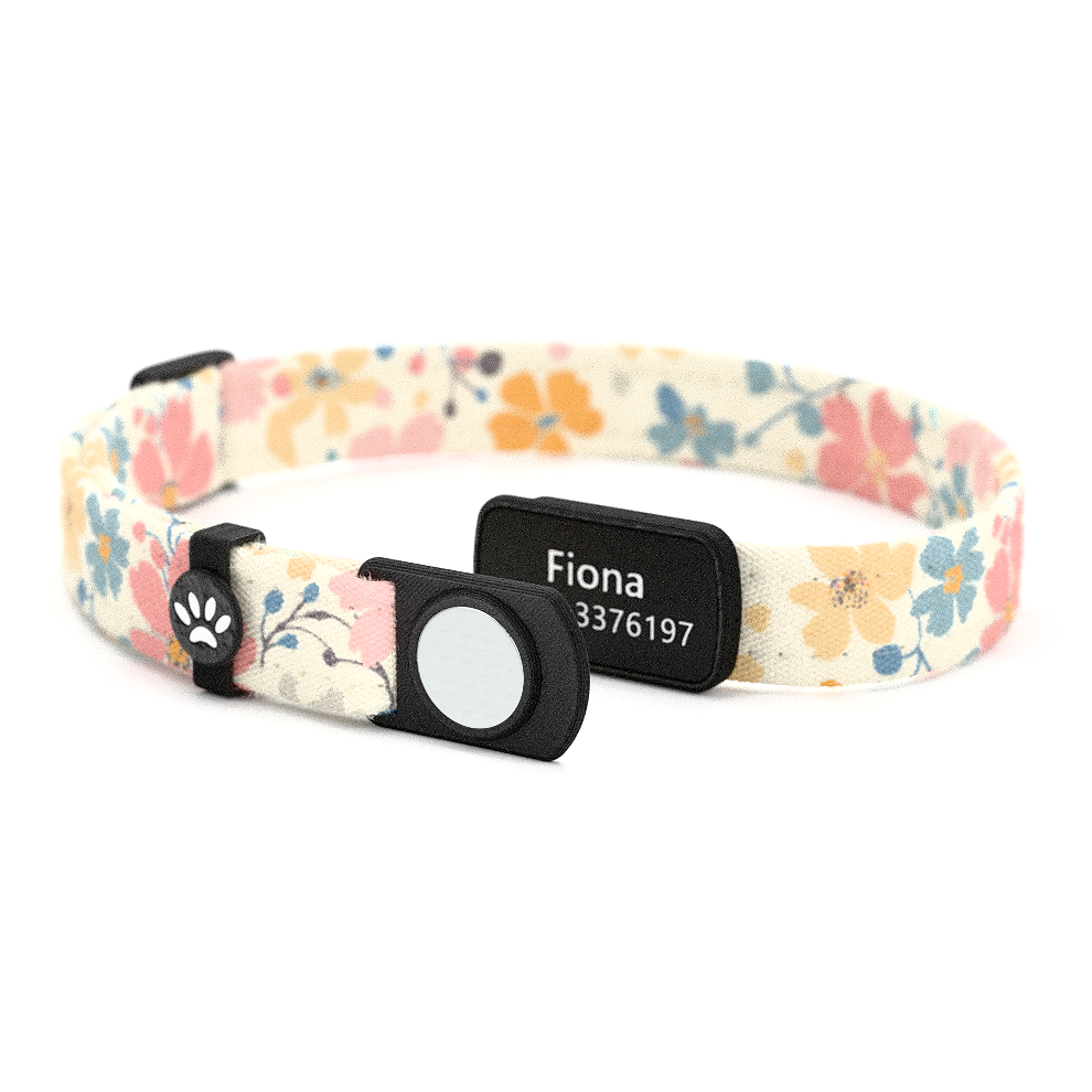 Katzenhalsband "Fiona" Pastel Blumen