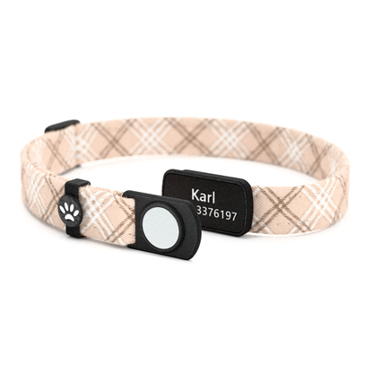 Katzenhalsband "Karl" Tartan Beige