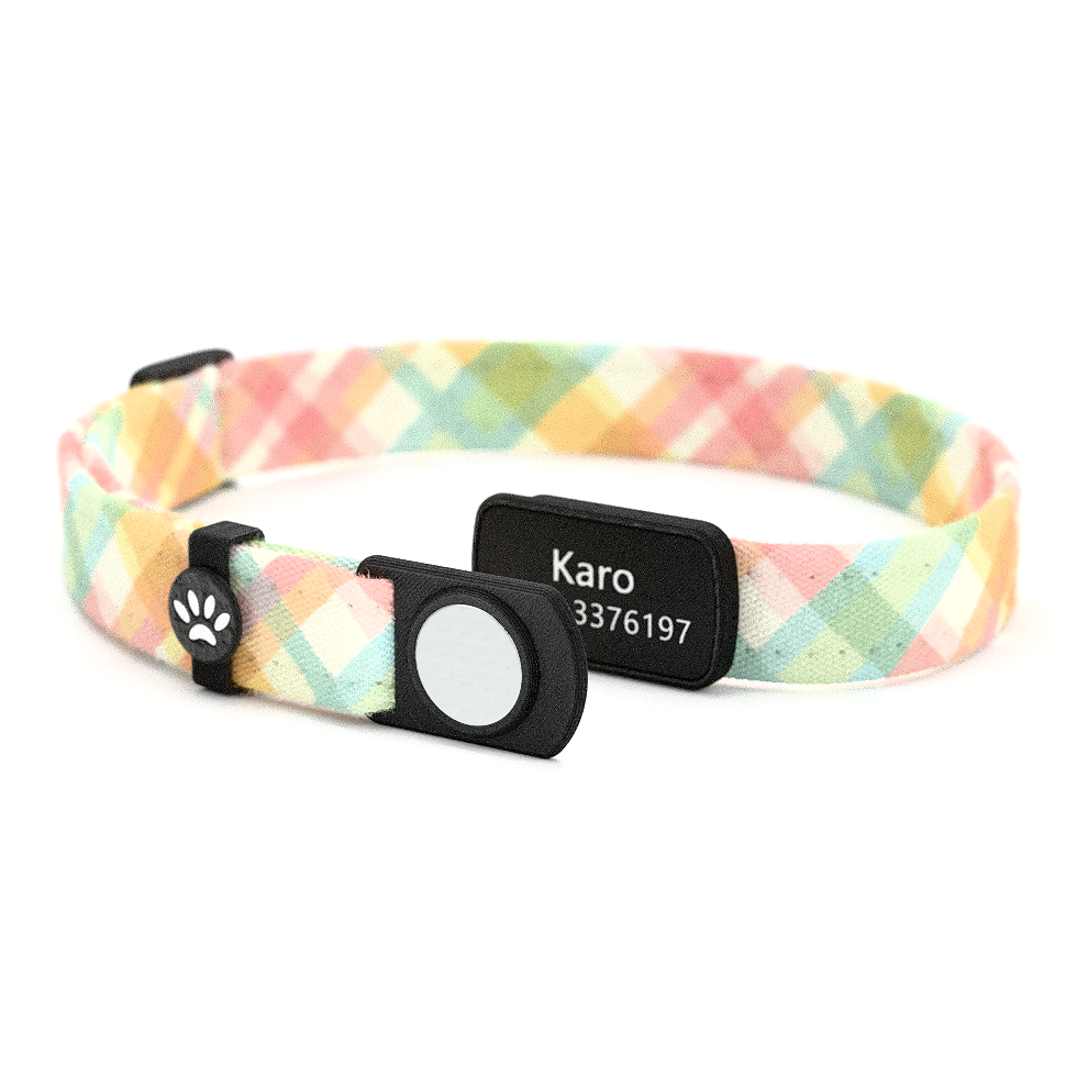 Katzenhalsband "Karo" Pastel kariert