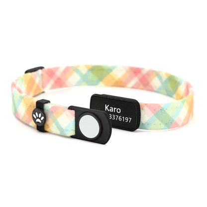 Katzenhalsband "Karo" Pastel kariert