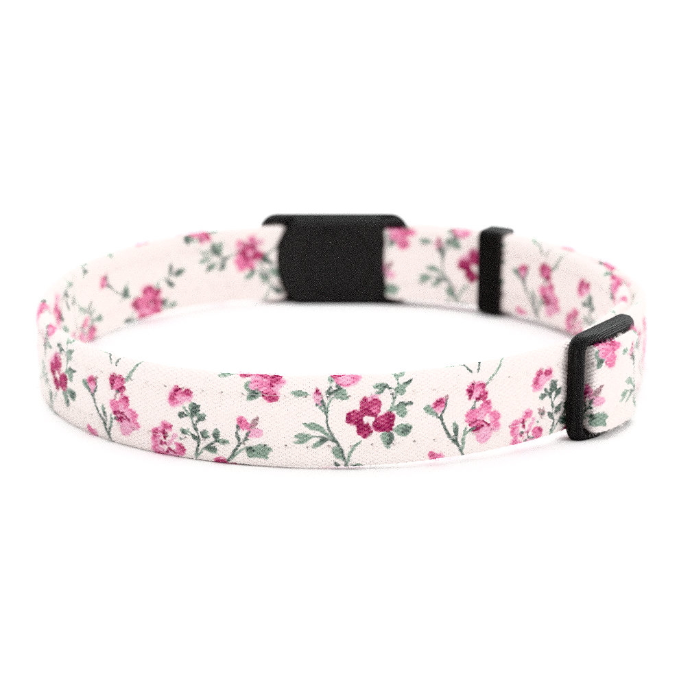 Katzenhalsband "Lina" Pink Lila Blümchen