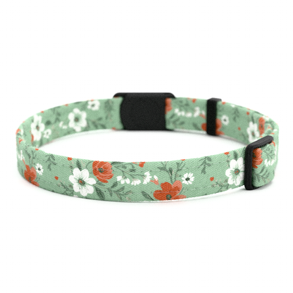 Katzenhalsband "Luna" Blumen Weiß-Rot