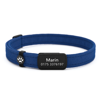 Katzenhalsband "Marin" Marineblau Uni