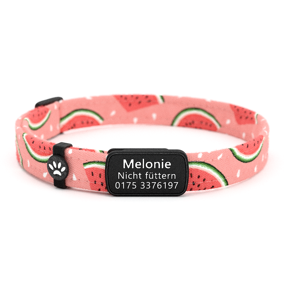 Katzenhalsband "Melonie" Wassermelone
