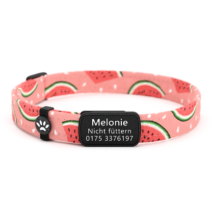 Katzenhalsband "Melonie" Wassermelone