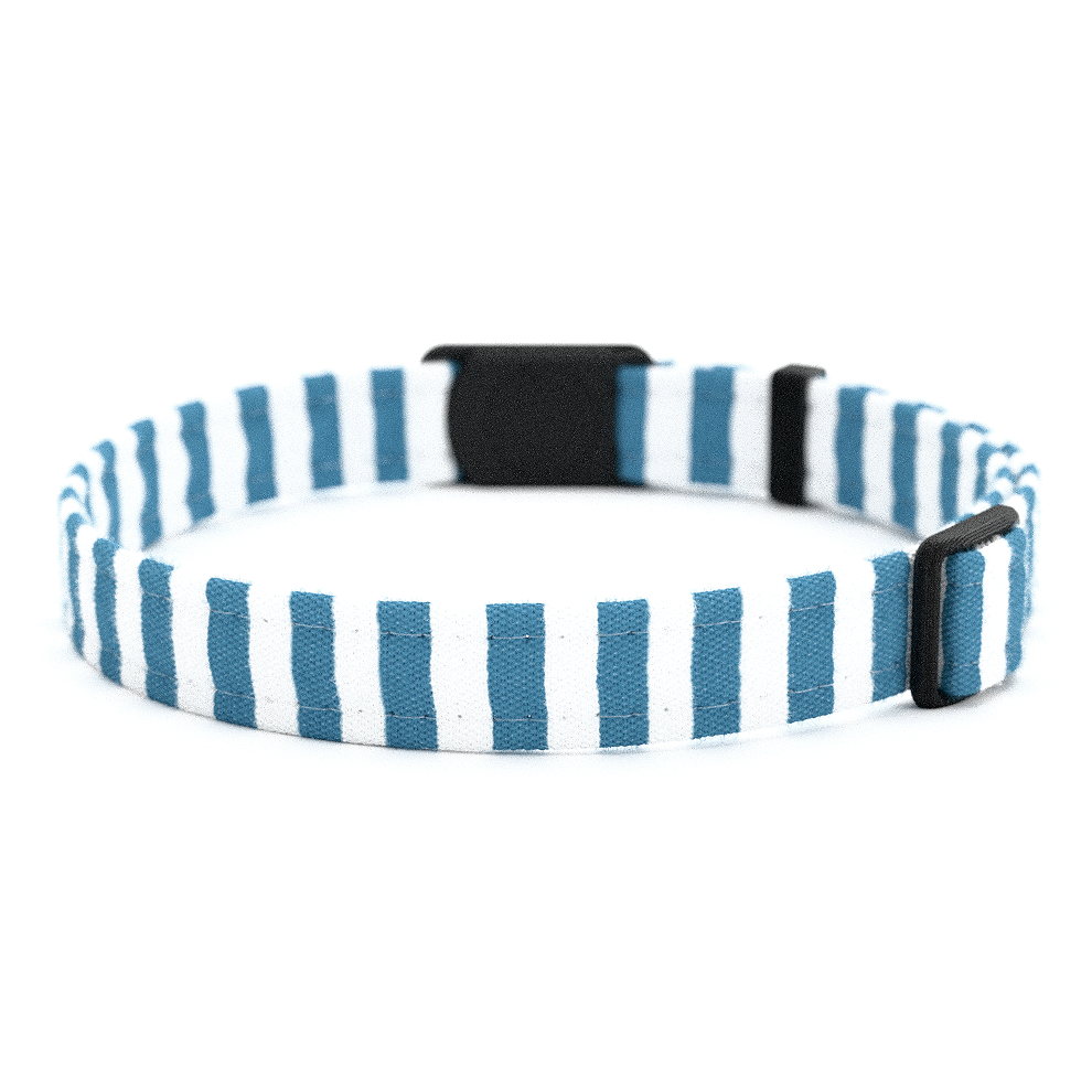 Katzenhalsband "Navy" Blaue Streifen
