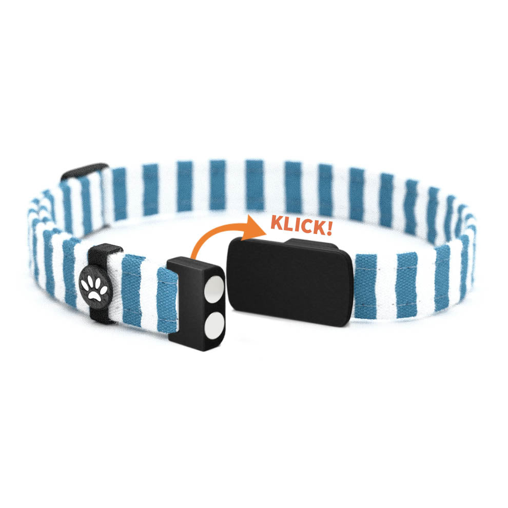 NAVY Personalisiertes Katzenhalsband mit Magnetverschluss