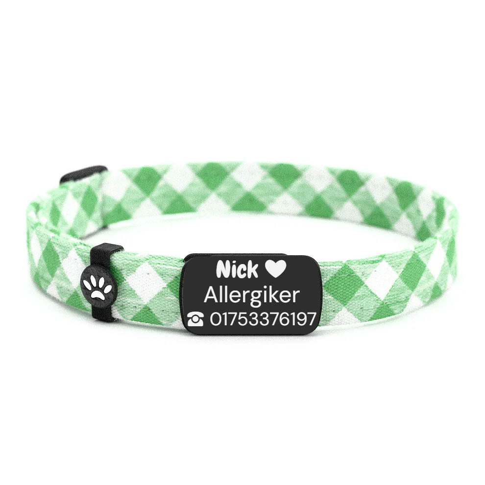 NICK Personalisiertes Katzenhalsband mit Magnetverschluss