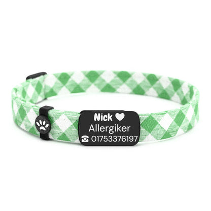 NICK Personalisiertes Katzenhalsband mit Magnetverschluss