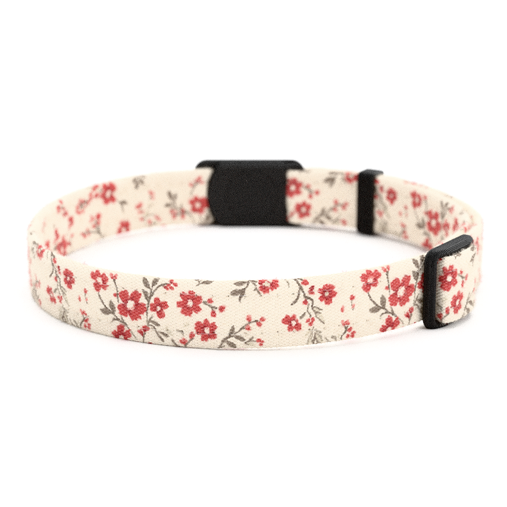 Katzenhalsband "Rubi" Rote Blümchen