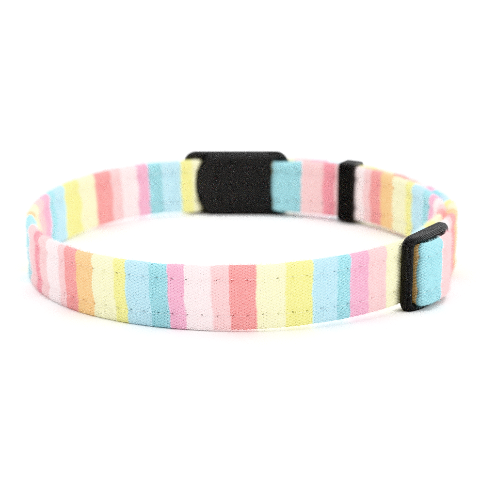 Katzenhalsband "Sunny" Bunte Streifen