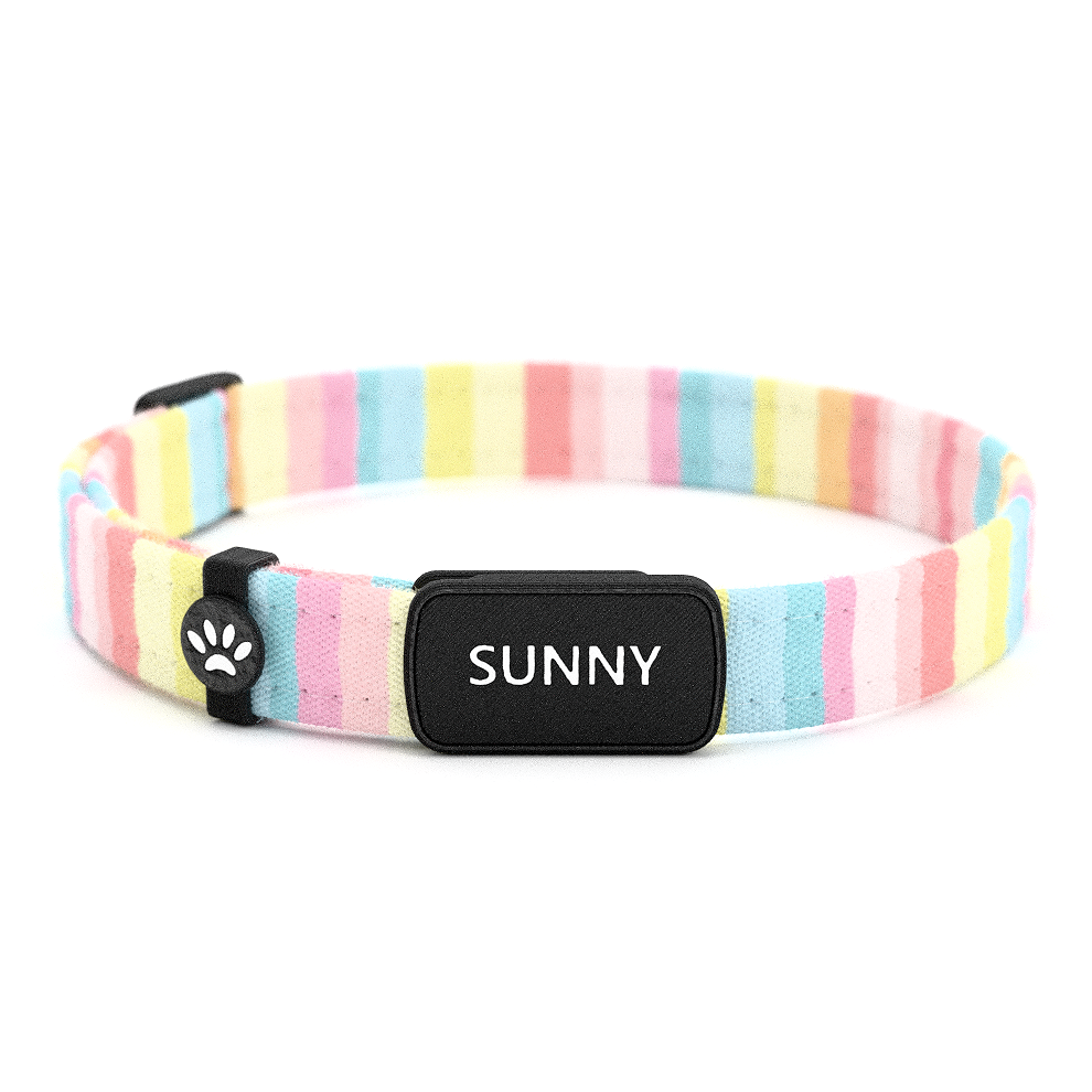 Katzenhalsband "Sunny" Bunte Streifen