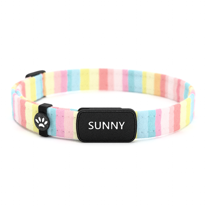 Katzenhalsband "Sunny" Bunte Streifen