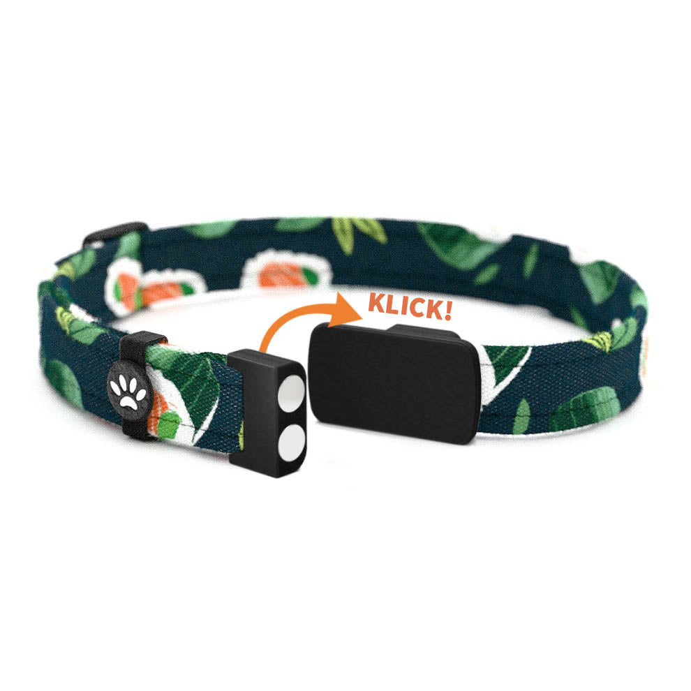SUSHI Personalisiertes Katzenhalsband mit Magnetverschluss