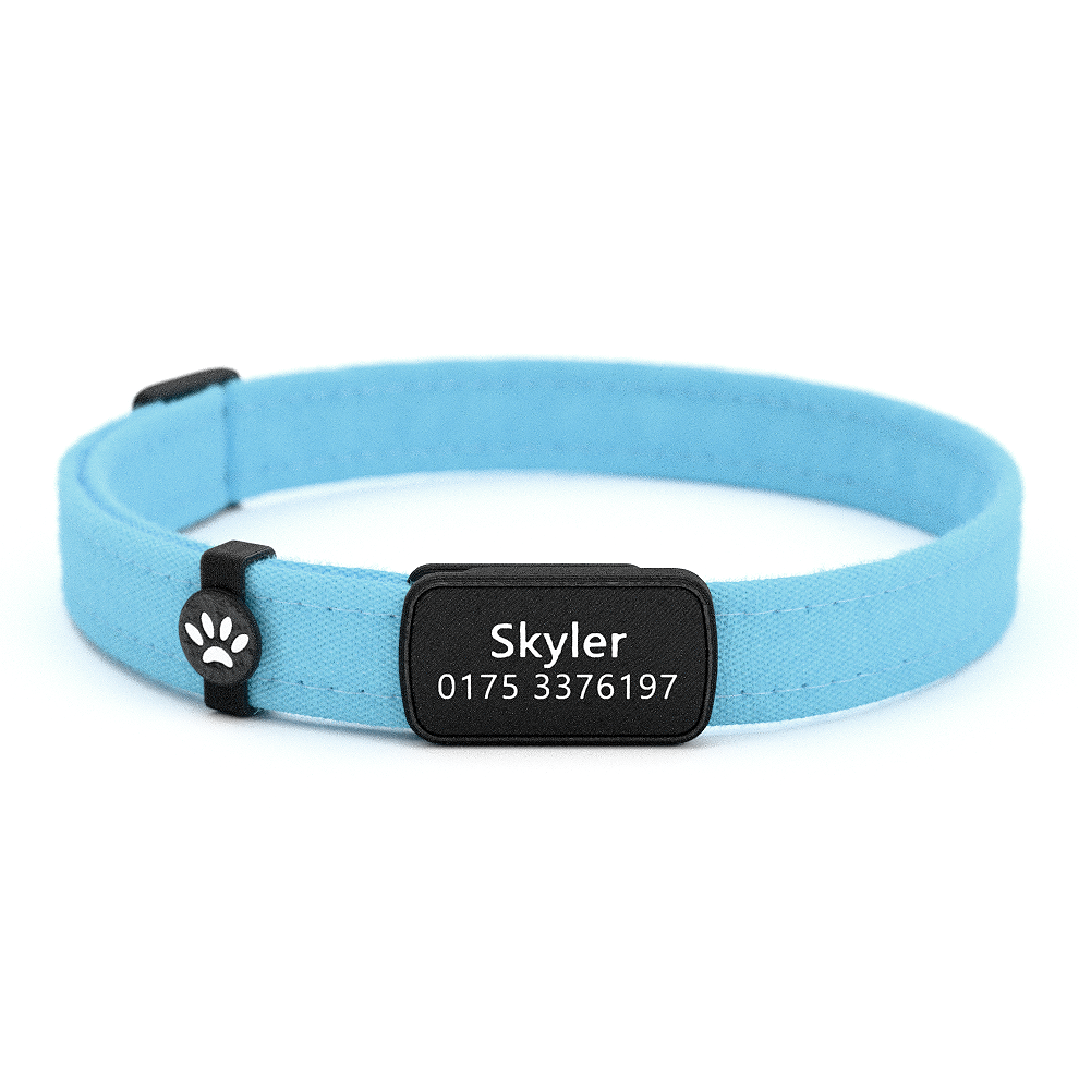 Katzenhalsband "Skyler" Hellblau Uni