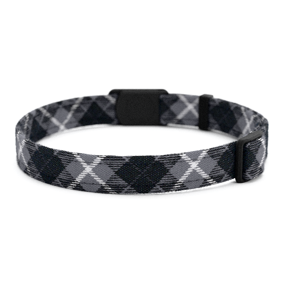 Katzenhalsband "Smokey" Karo Schwarz