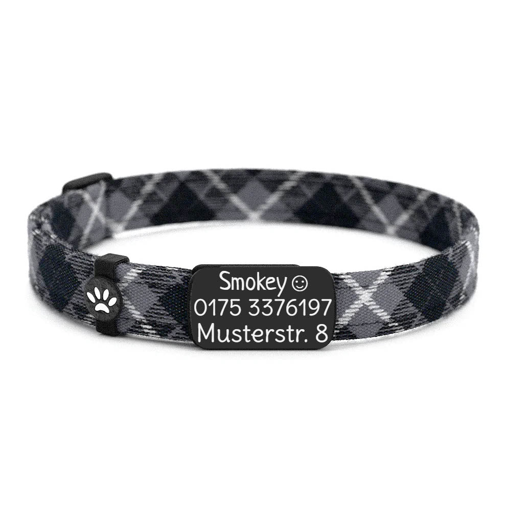 SMOKEY Personalisiertes Katzenhalsband mit Magnetverschluss