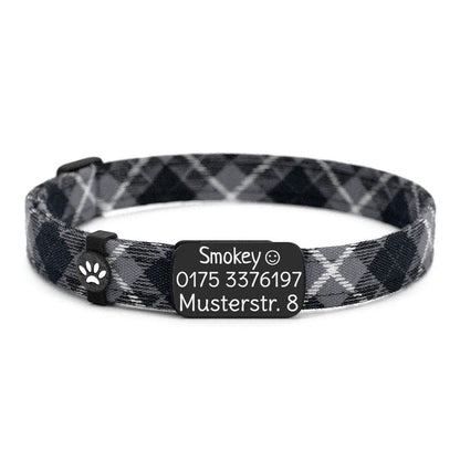 SMOKEY Personalisiertes Katzenhalsband mit Magnetverschluss