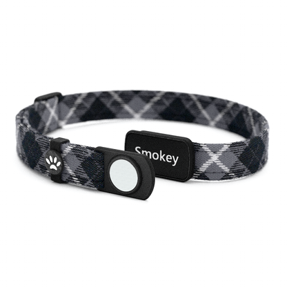 Katzenhalsband "Smokey" Karo Schwarz