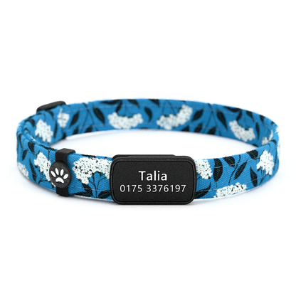 Katzenhalsband "Talia" Blau Flieder