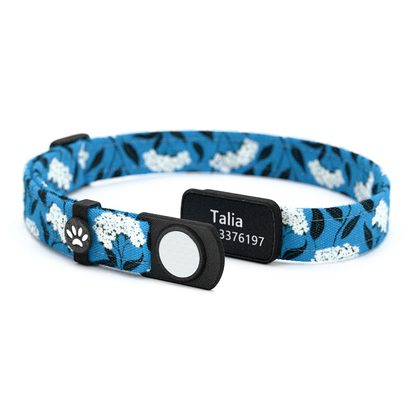 Katzenhalsband "Talia" Blau Flieder